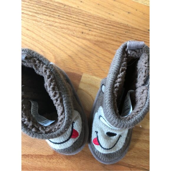 M&S Baby 12-18m Monkey Slippers with Non-slip treads - Picture 6 of 6